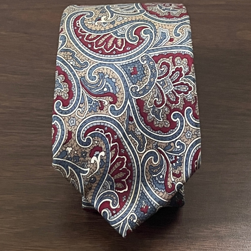 Vintage Christian Dior Silk Paisley Tie - Made in the USA
